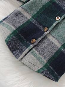 Em bé Áo khoác Nút phía trước Sọc ca rô Sẵn sàng - Nhiều màu - Xem 4