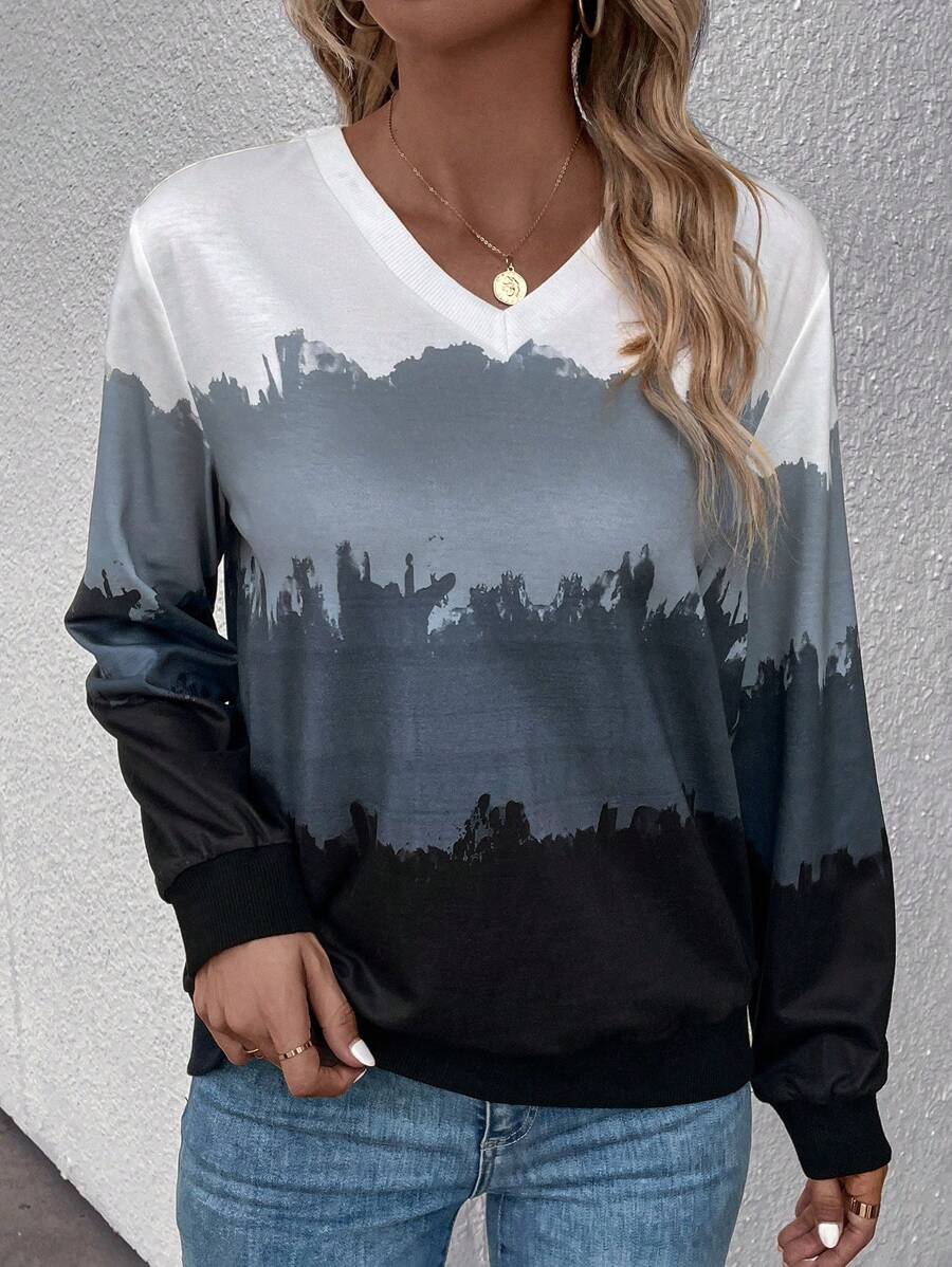 SHEIN LUNE In Ngang Cổ v Áo nỉ - trắng - Xem 1