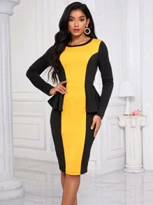 SHEIN Lady Hai âm Xoay eo Eo Đầm - Nhiều màu - Xem 1