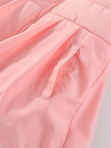 SHEIN 年轻女孩拉链连帽棉服外套 - 粉色 - 查看 6