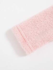 SHEIN 女嬰前蝴蝶結網紗邊洋裝 - 粉色 - 查看 5