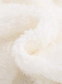 SHEIN Newborn Baby Girl Thickened Contrast Color Bow Sweatshirt - White - View 5