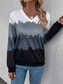 SHEIN LUNE In Ngang Cổ v Áo nỉ - trắng - Xem 6