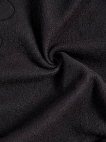 少女休闲肖像图案圆领长袖运动衫，适合秋冬季