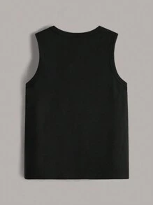 SHEIN Tween Boy 3 chiếc Áo ba lỗ cổ tròn nhiều màu thông thường và đa năng - Nhiều màu - Xem 5
