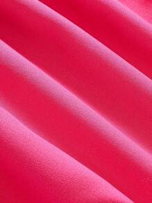 SHEIN 小女童彼得潘領荷葉邊連衣裙 - 玫紅色 - 查看 5