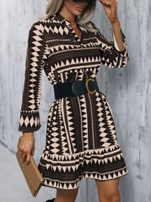 SHEIN LUNE Đầm - Màu Khaki - Xem 4