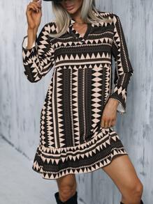 SHEIN LUNE Đầm - Màu Khaki - Xem 5