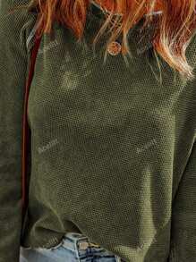 Acelitt Contrast Stitch Raglan Sleeve Tee