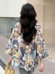 DAZY 滿版印花開門襟襯衫