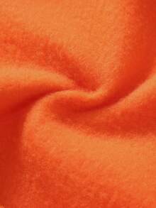 Manfinity Hypemode Hombres Capucha con estampado de slogan con bolsillo de canguro con cordón - Naranja - Ver 4