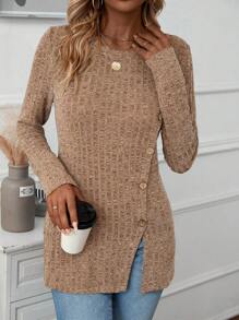 SHEIN LUNE 女士T恤 - 杏色 - 查看 6