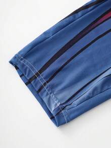 Manfinity Men Graphic Tee & Leggings - Blue - View 5