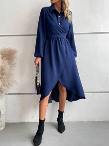 SHEIN Clasi 女士連衣裙 - 寶藍色 - 查看 6