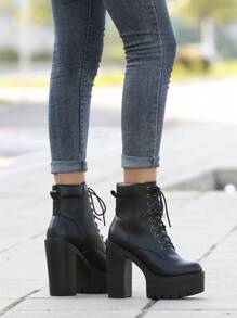 Quý cô Giày ống thời trang - màu đen - Xem 2