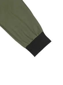 Men Flap Pocket Belted Overalls Without Shirt - Army Green - View 6