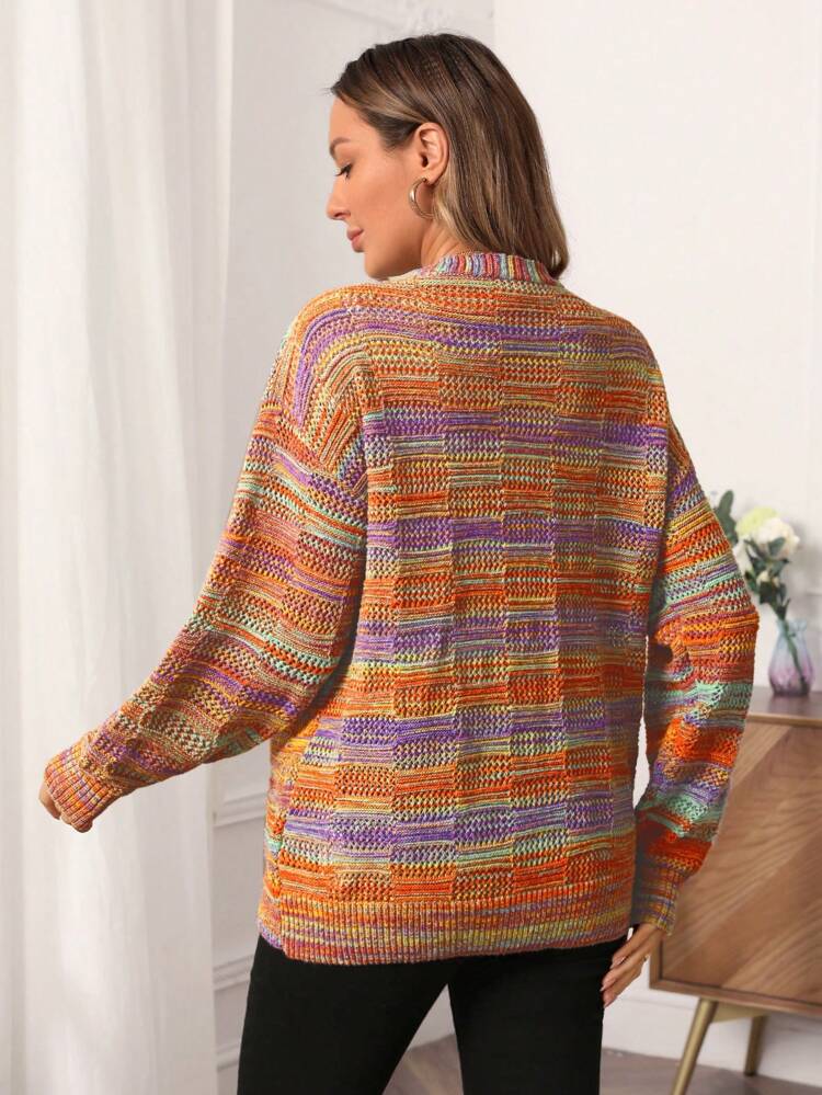 Maternity Space Dye Drop Shoulder Cardigan, For Winter