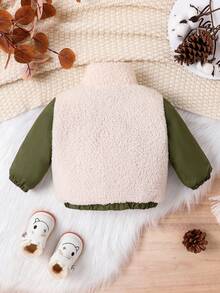 Đứa bé trai Hai âm Túi có nắp Áo Teddy Jackets - Nhiều màu - Xem 2