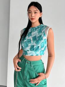 SHEINNeu In Toàn bộ Crop Tank Top - Nhiều màu - Xem 3