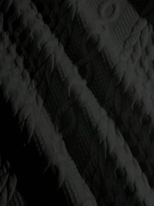 男士拉鏈開襟連帽夾克 - 黑色 - 查看 5