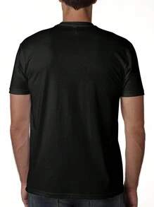 Manfinity LEGND Men Plus Dollar & Hand Print Tee - Black - View 2