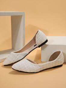 2025 Autumn Fashionable Women's Flat Hollow-Out Shoes, Comfortable And Slip-Resistant