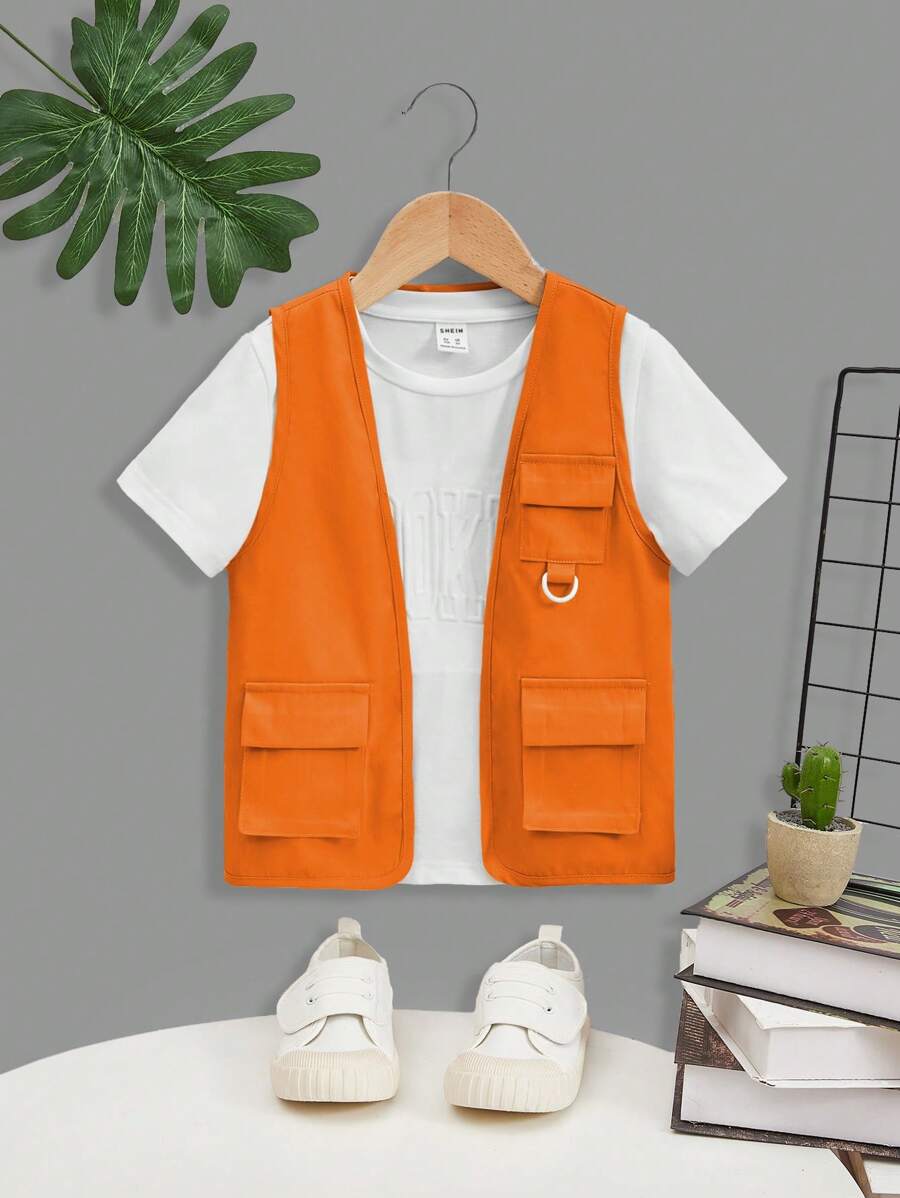 SHEIN 男童（小）夾克 - 綠色 - 查看 1