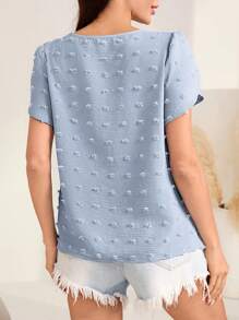 SHEIN LUNE Blusa de lunares manga tulipán