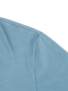 Manfinity Loose Fit Men's Letter Print Vintage T-Shirt - Baby Blue - View 5