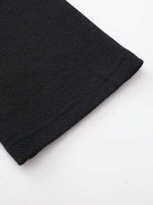 Manfinity Hypemode 男士鬆身實色連帽針織外套,無毛衣 - 黑色 - 查看 3