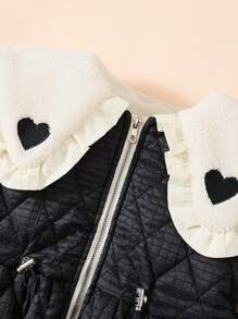 幾何女童（大）棉服 - 黑色 - 查看 5