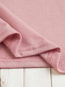 SHEIN LUNE 萬聖印花T恤 - 藕粉色 - 查看 3