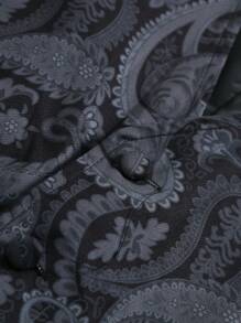 Manfinity AFTRDRK Nam Plus In hoa Paisley Áo gi lê Không có áo sơ mi - màu đen - Xem 6