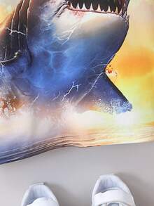 Young Boy Shark Print Tee - Multicolor - View 6