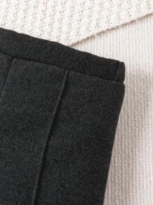 Baby Girl 2pcs Solid Elastic Waist Pants - Multicolor - View 4