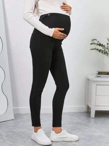 SHEIN Moederschap Brede taille Skinny jeans