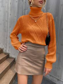 SHEIN Privé Áo len nữ - trái cam - Xem 1