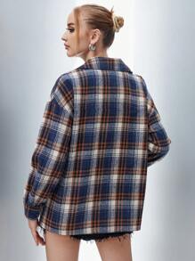 SHEIN Unity In kẻ sọc Thả vai áo - Nhiều màu - Xem 2