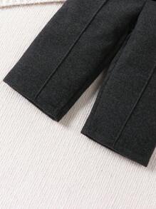 Baby Girl 2pcs Solid Elastic Waist Pants - Multicolor - View 7