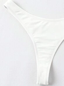 Swim Basics Solid High Cut Bikini Bottom,Summer Beach