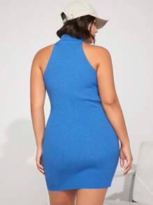 SHEIN BASICS Plus Turtleneck Bodycon Sweater Dress