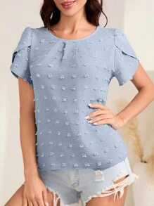 SHEIN LUNE Blusa de lunares manga tulipán