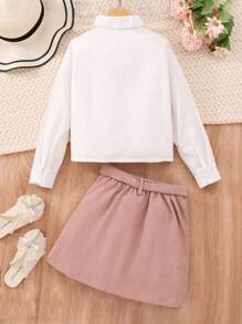 女童（大）兩件套 - 粉色 - 查看 2