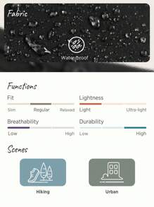 In My Nature 腰部抽繩側翻蓋口袋工裝戶外長褲 - 黑色 - 查看 4