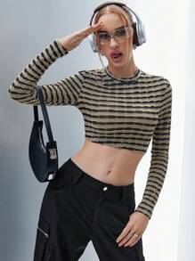 SHEIN Unity 破洞短款上衣 - 彩色 - 查看 1