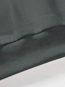 Manfinity Homme Nam Plus In tay Áo nỉ - Xám - Xem 4