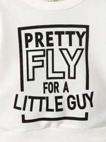 Baby Boy Slogan Graphic Sweatshirt & Sweatpants - Multicolor - View 8