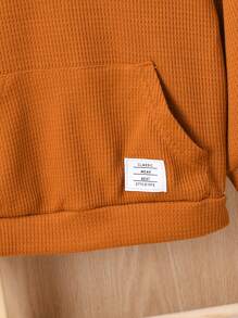 SHEIN Explorewe 男童三件套字母贴袋鼠口袋卫衣 - 彩色 - 查看 5