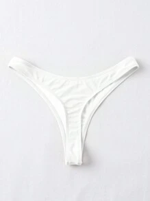 Swim Basics Solid High Cut Bikini Bottom,Summer Beach