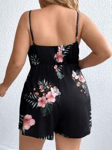 SHEIN Clasi Hơn In hoa Cami Romper - Nhiều màu - Xem 2